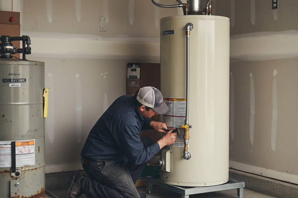 Water heater and shutoff valve replacement in Black Mountain